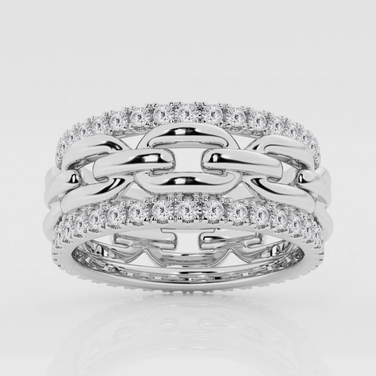 Natural Diamond | 1 ctw Round Link Fashion Band